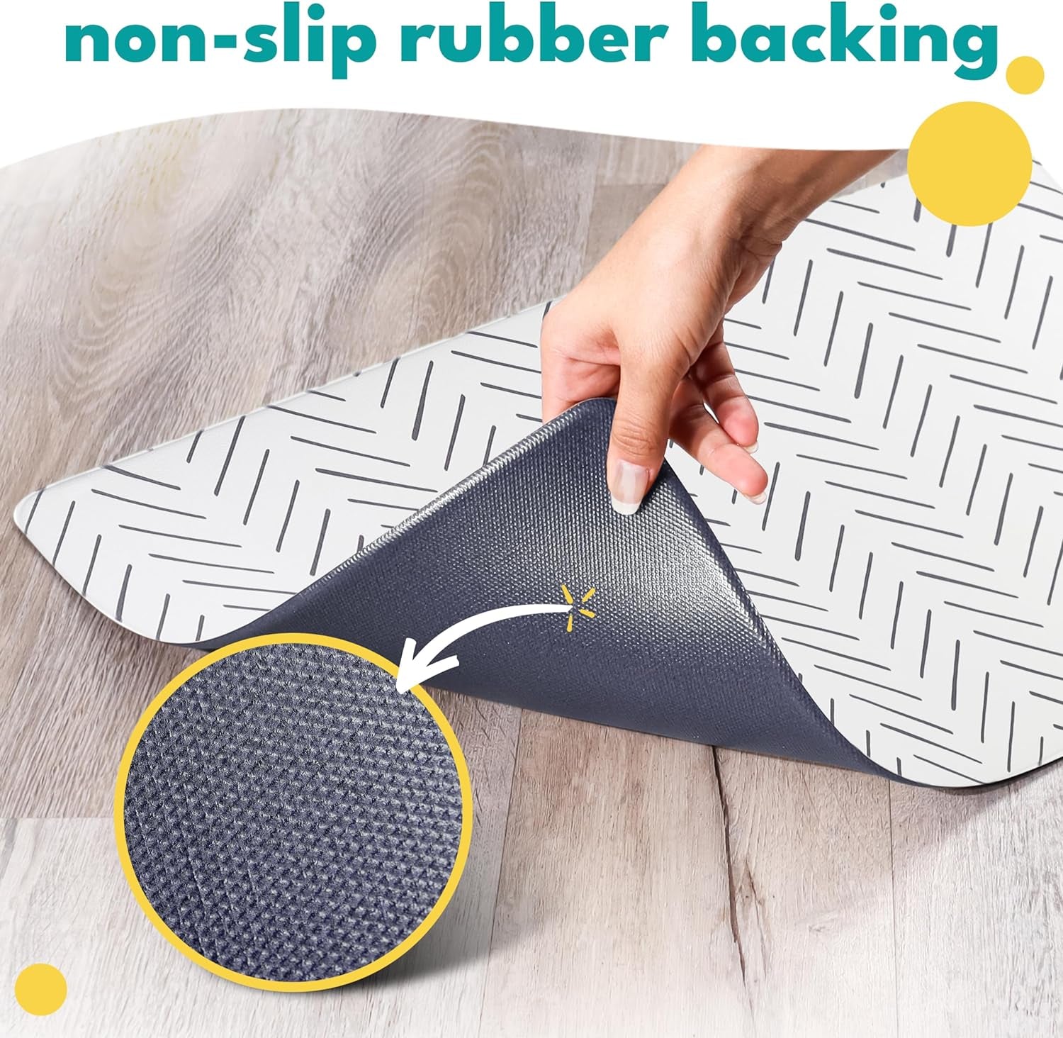 Large Dog Mat for Food and Water, Cat Feeding Mat | Large Waterproof Dog Bowl Mat | Non-Slip Pet Food Mat for Floors | Pet Mats for Food and Water | Easy to Clean